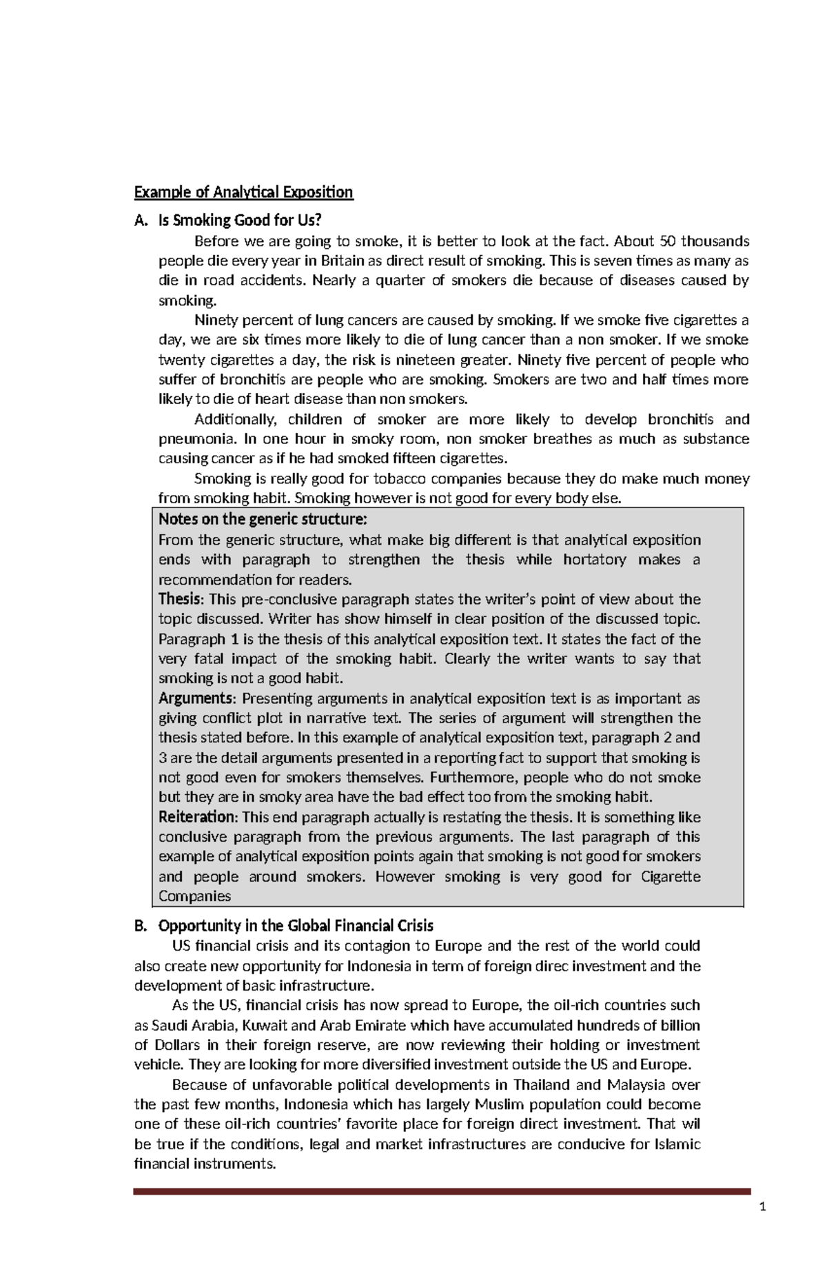 Analytical Exposition and Essay Examples: An Overview and Analysis ...