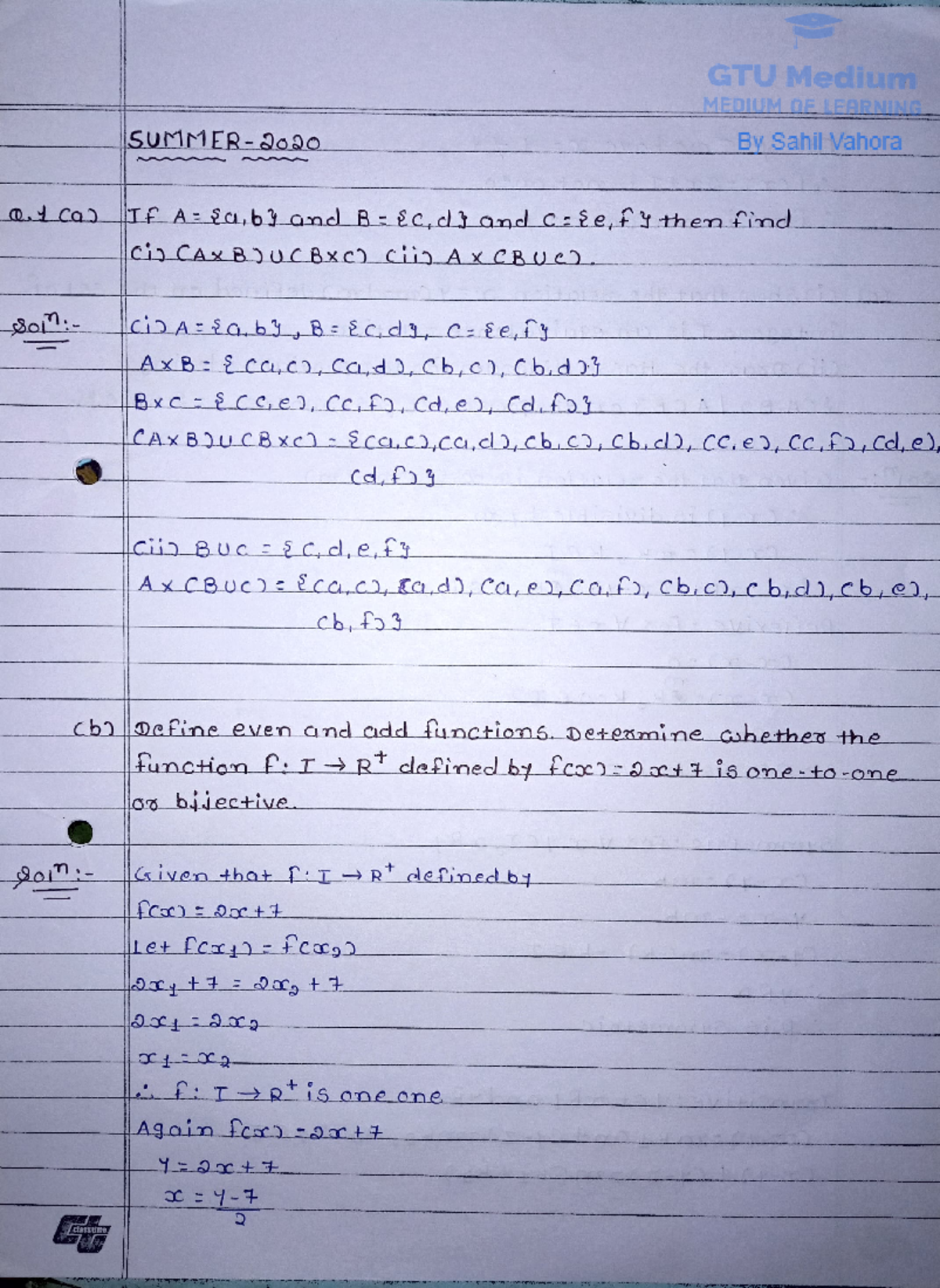 SEM 4 DM Summer 2020 Exam Solutions and Answer Key - Studocu