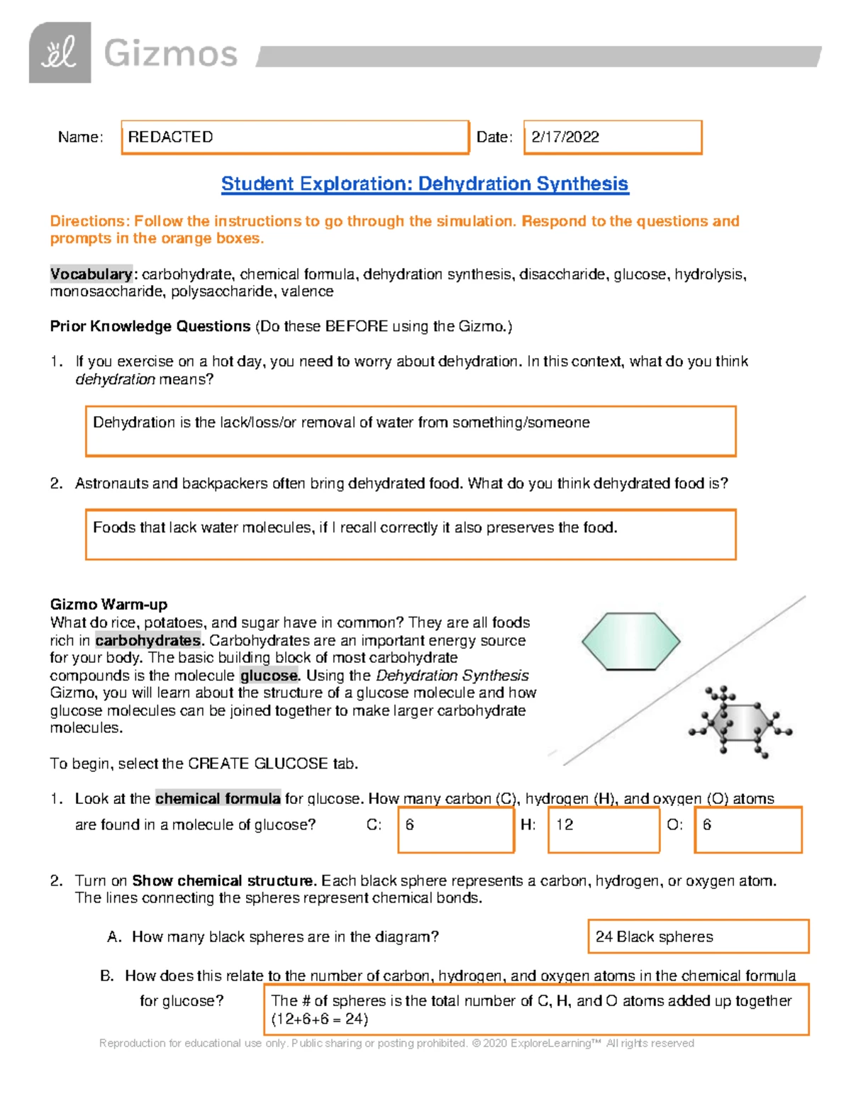 Limiting Reactants Gizmo Assignment Answer key - Name: Date: Student ...