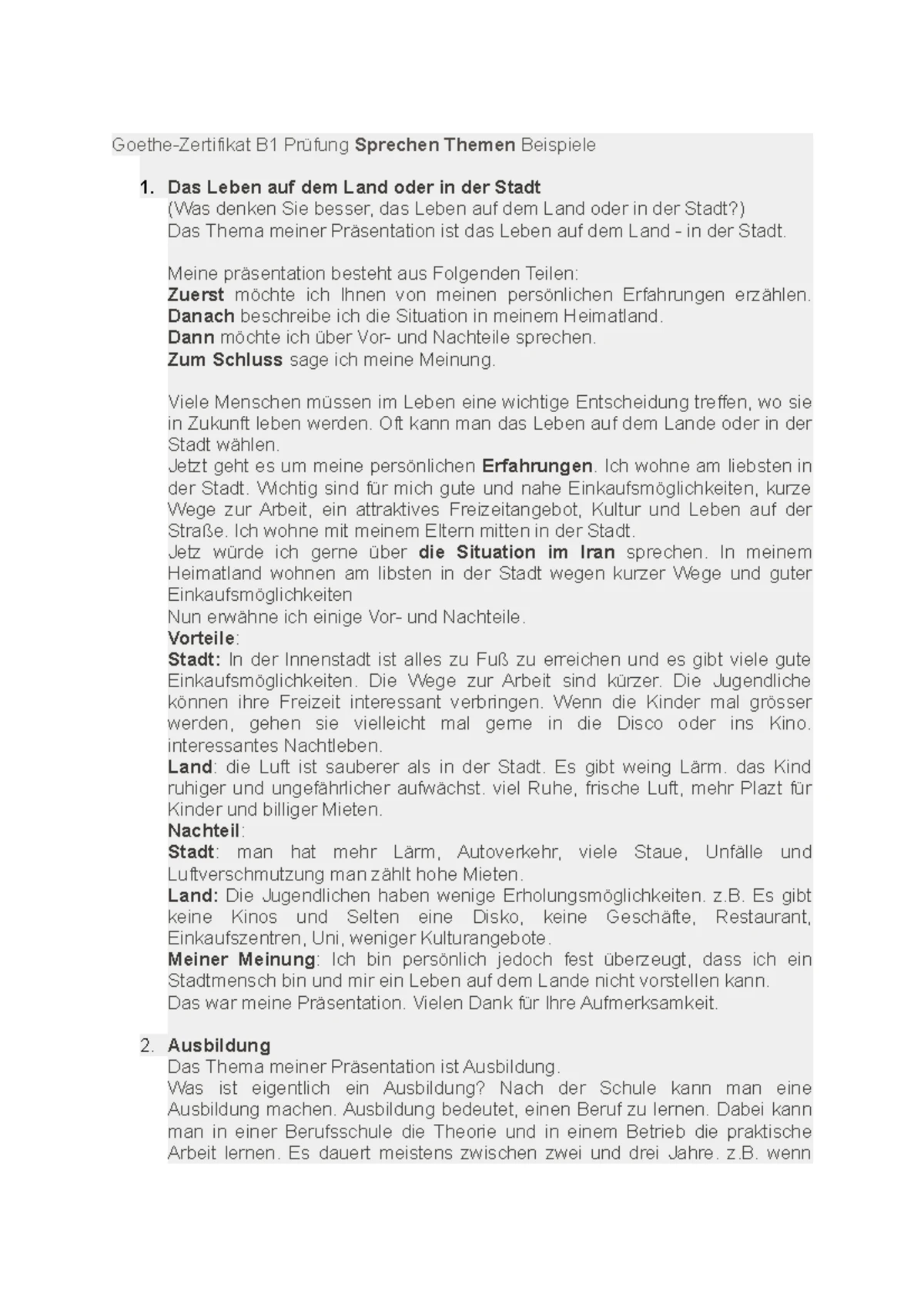 Goethe Pr fung B1 Schreiben Teil 2 Strategien Und Tipps Studocu
