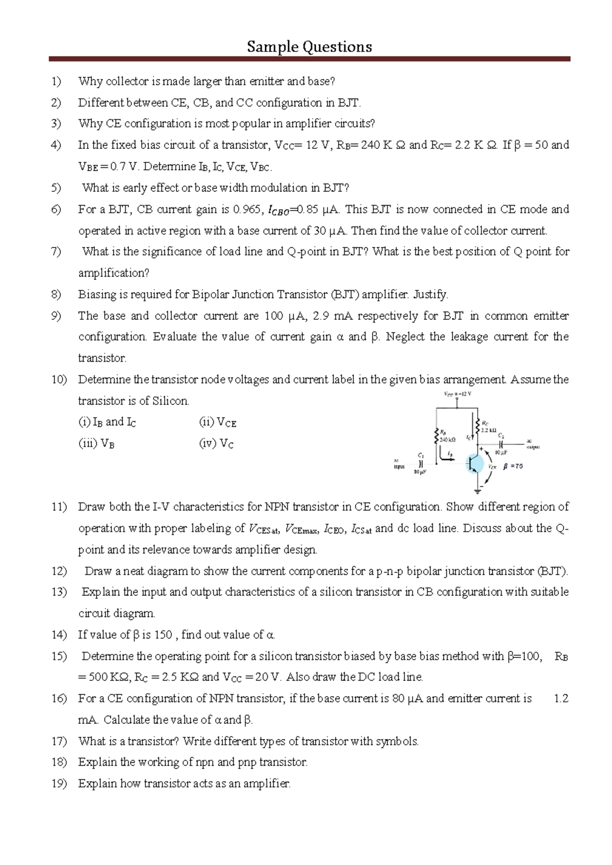 BJT - Module- Transistors Contents Transistor constructions,operations ...