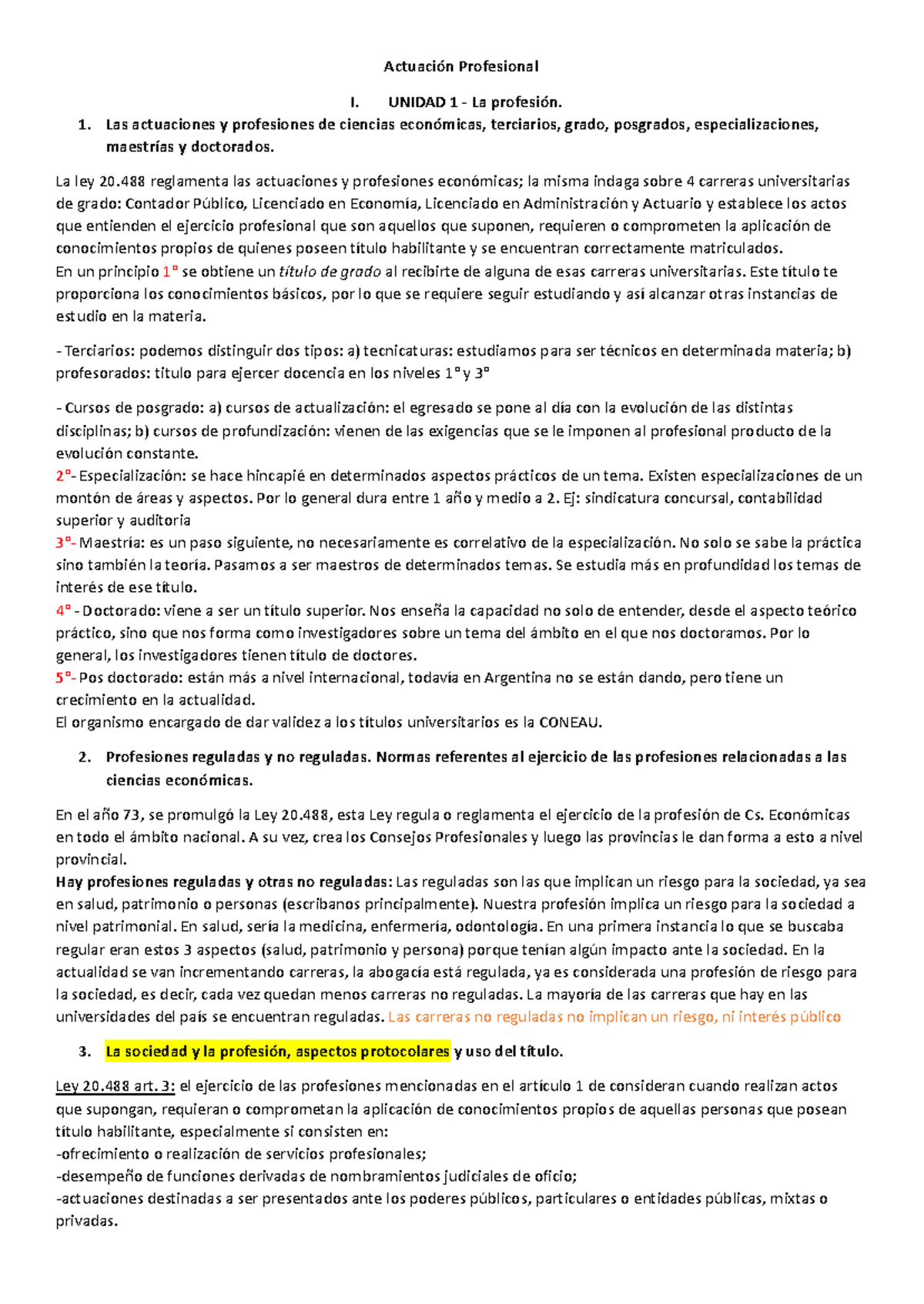 Apuntes de Actuación Profesional en Ciencias Económicas - Leyes y Normas - Document Preview