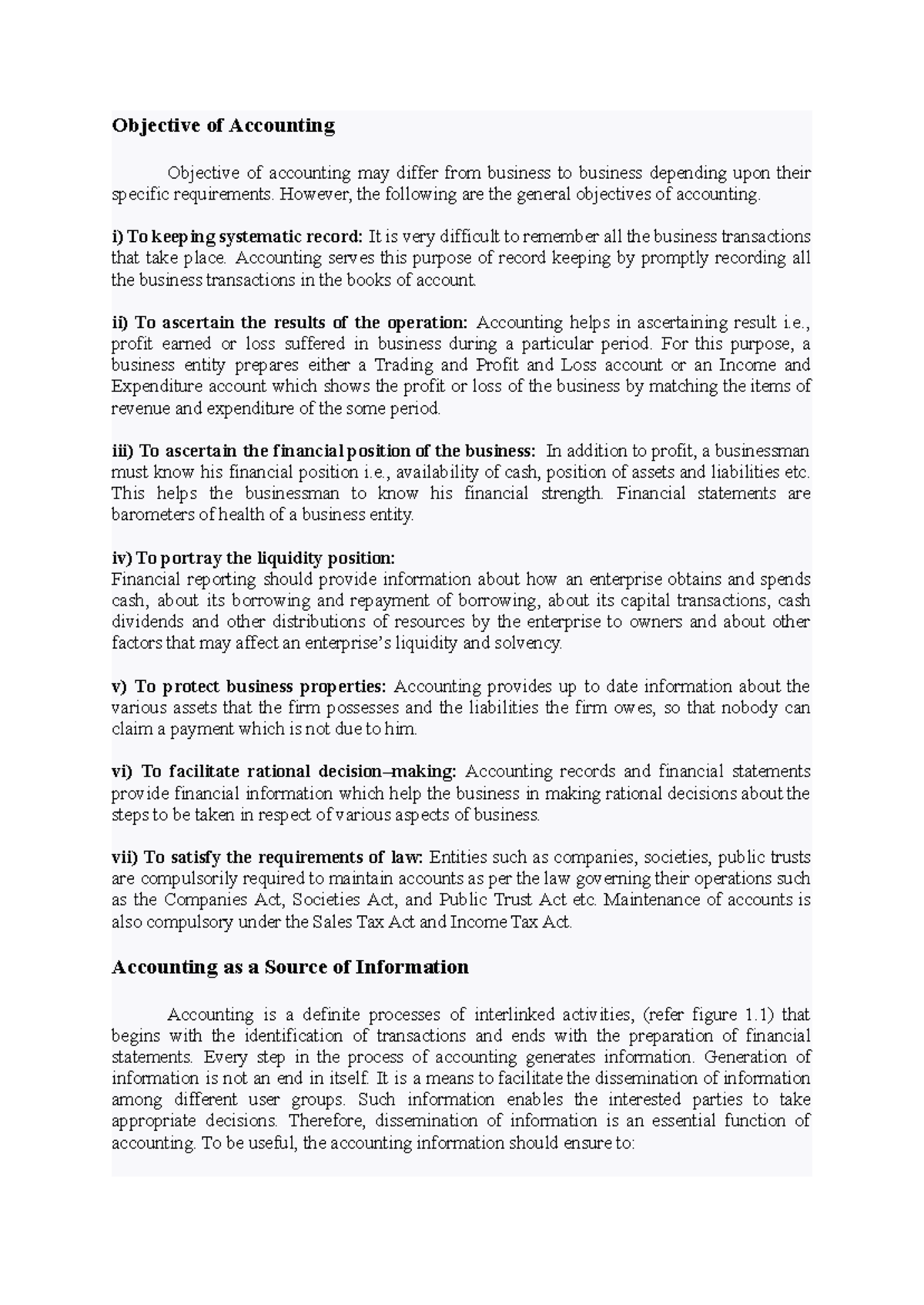 Objective of accounting objective of accounting objective of