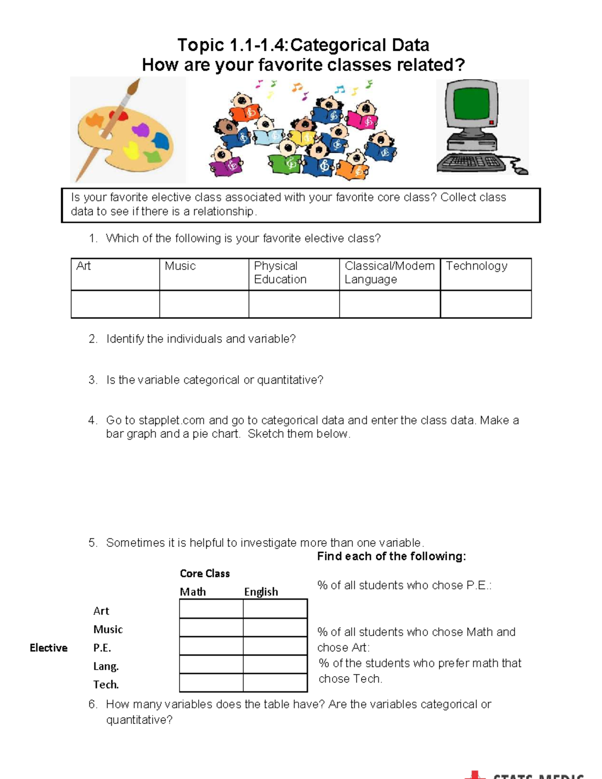 AP Statistics 1.1-1.4 Lesson: Class Data Relationships Review - Studocu