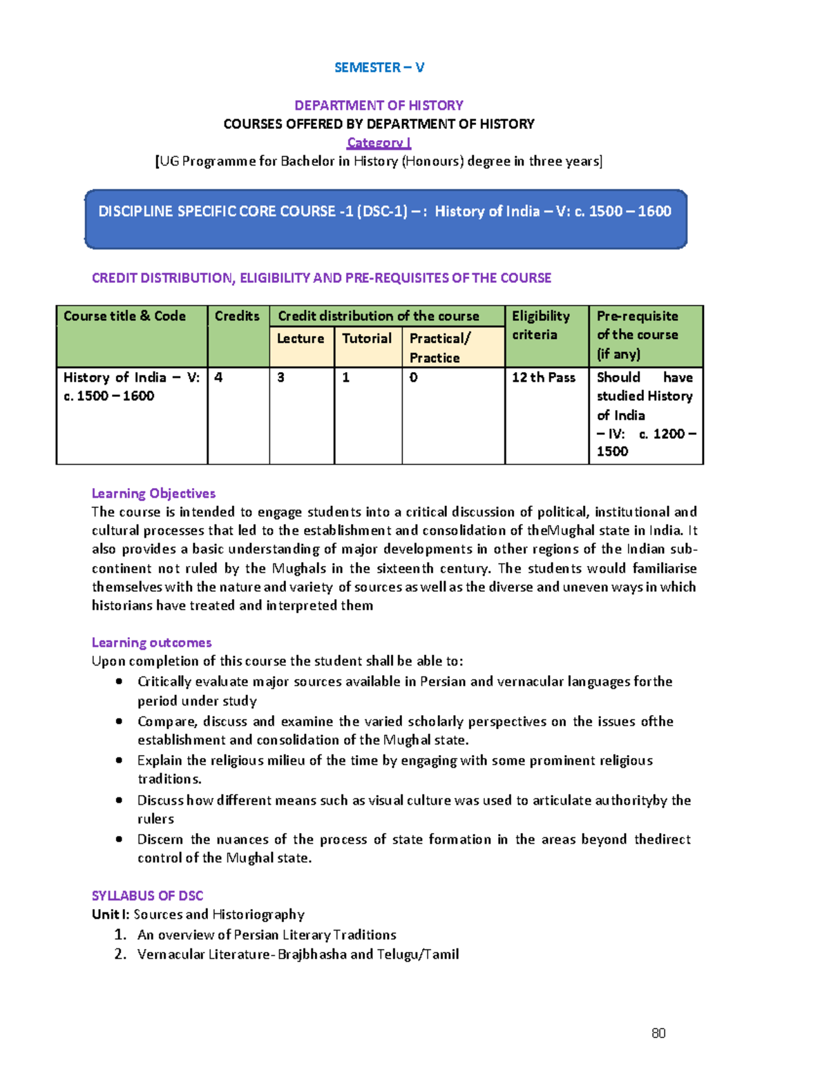 Sem 5 Core + DSE Syllabi - Its useful. - SEMESTER – V DEPARTMENT OF ...
