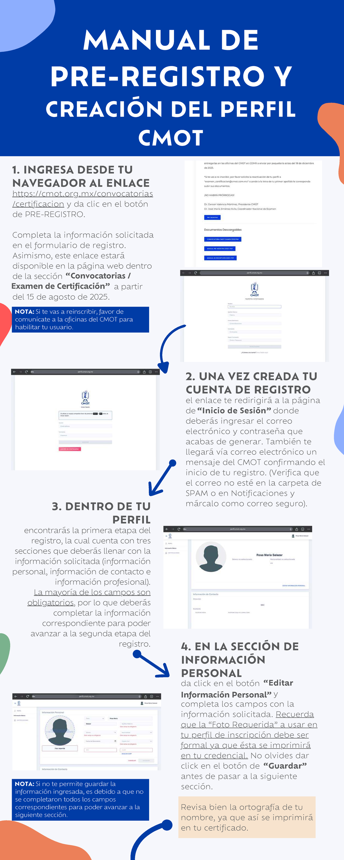 Manual de Pre-Registro 2026 CMOT: Guía Completa para Inscripción - Studocu