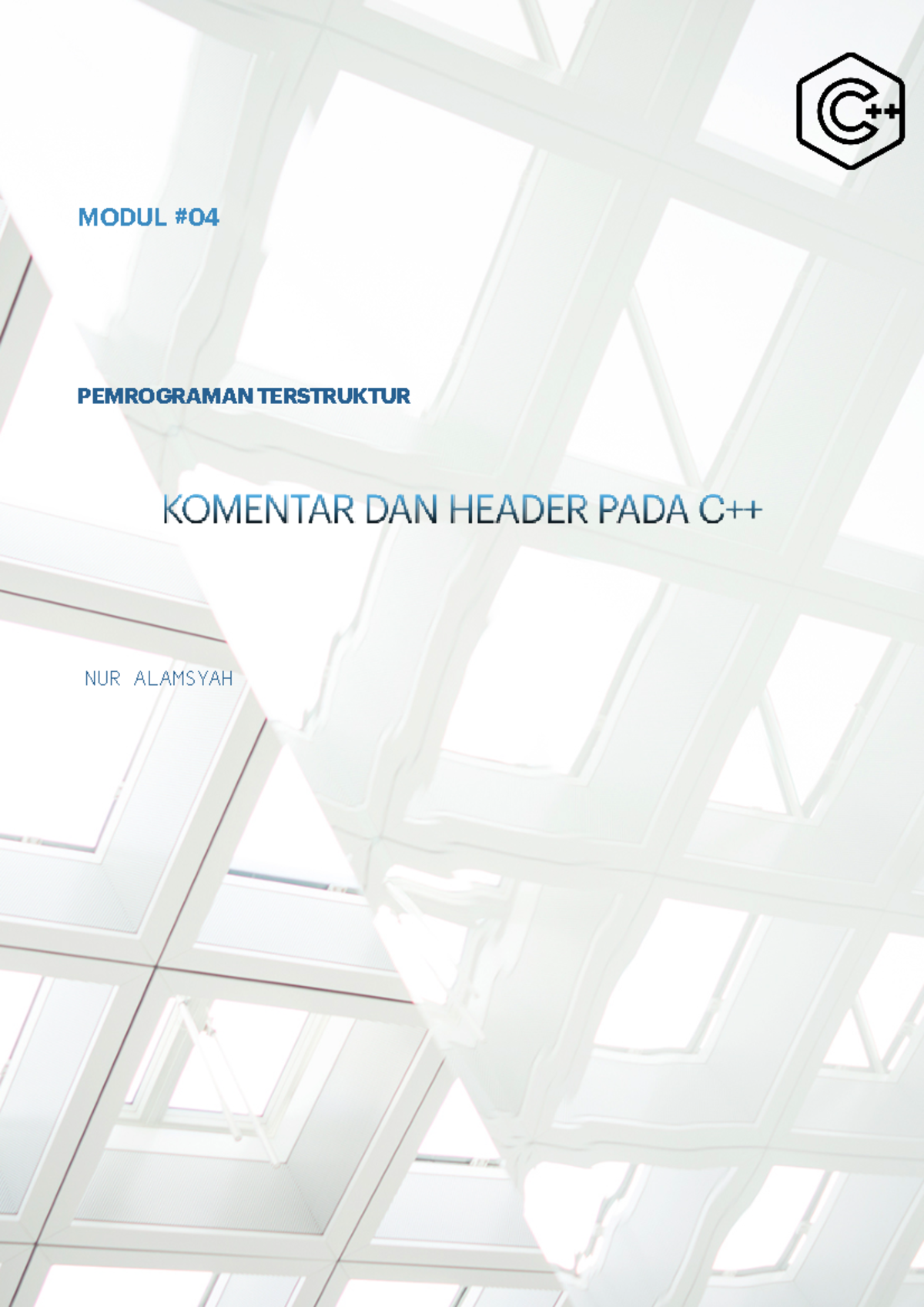 Modul #04: Komentar dan Header dalam Pemrograman C++ - Studocu
