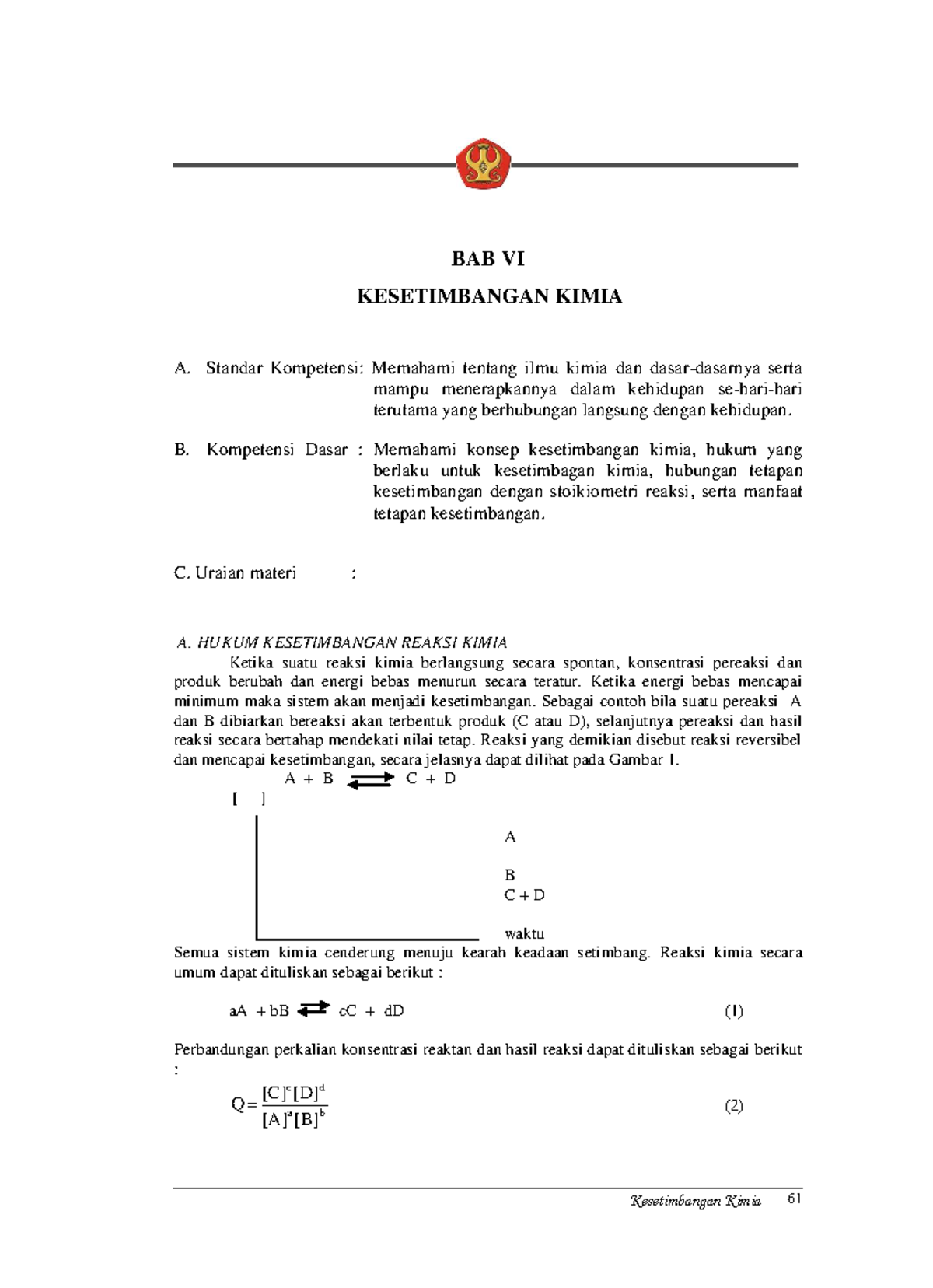Kesetimbangan Kimia (Final Exam) - Materi & Konsep Dasar - Document Preview