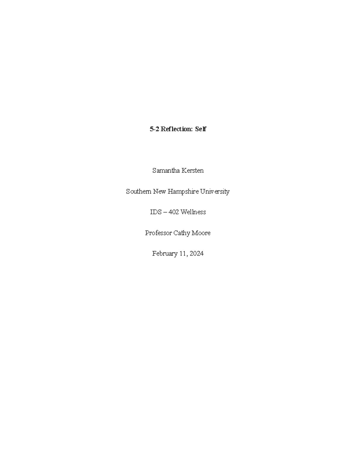 IDS-402 Final Exam: Reflection on Perception and Bias in Wellness - Studocu