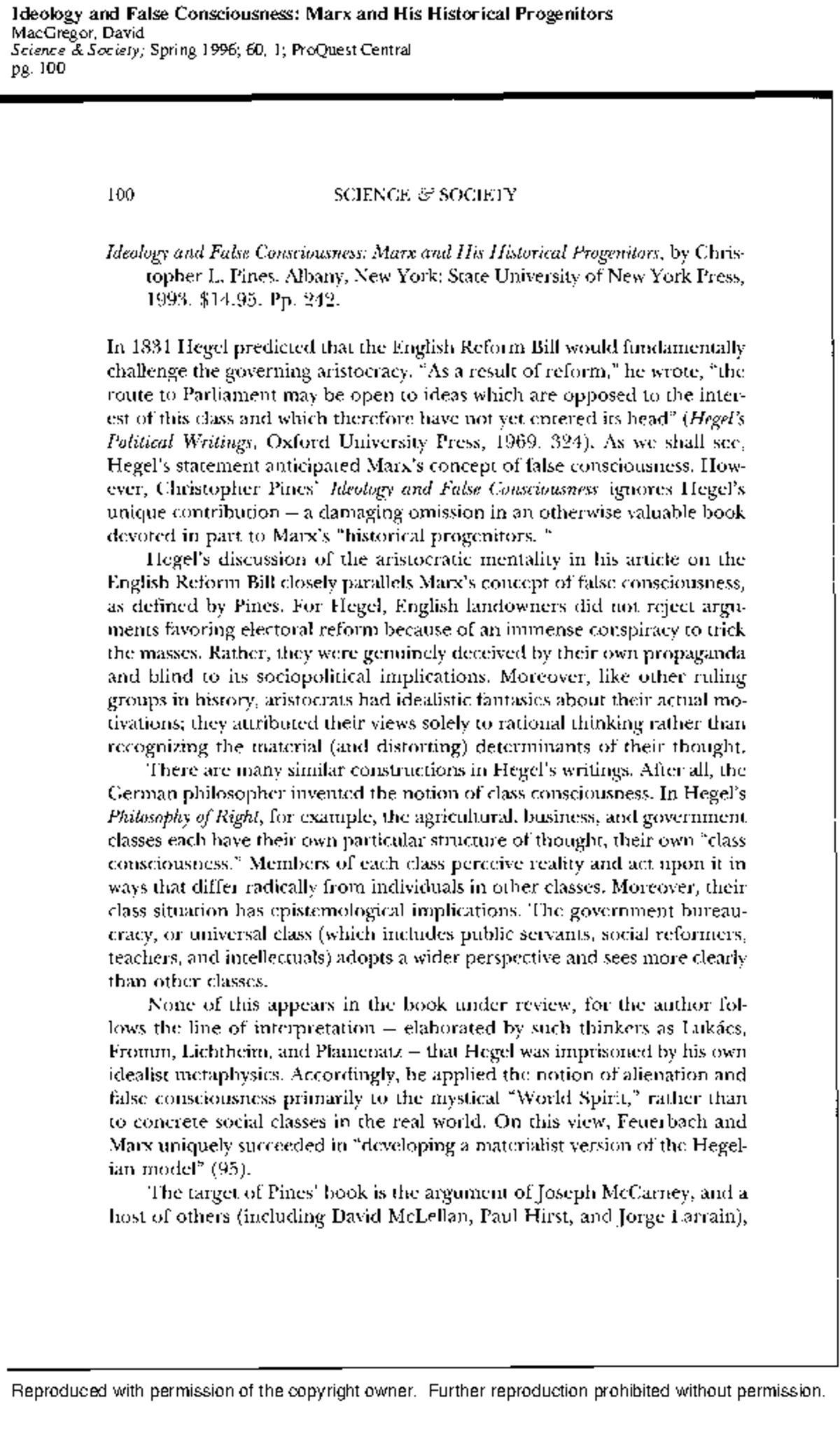 17 Review of Ideology and False Consciousness - PHIL 1001 - Reproduced ...