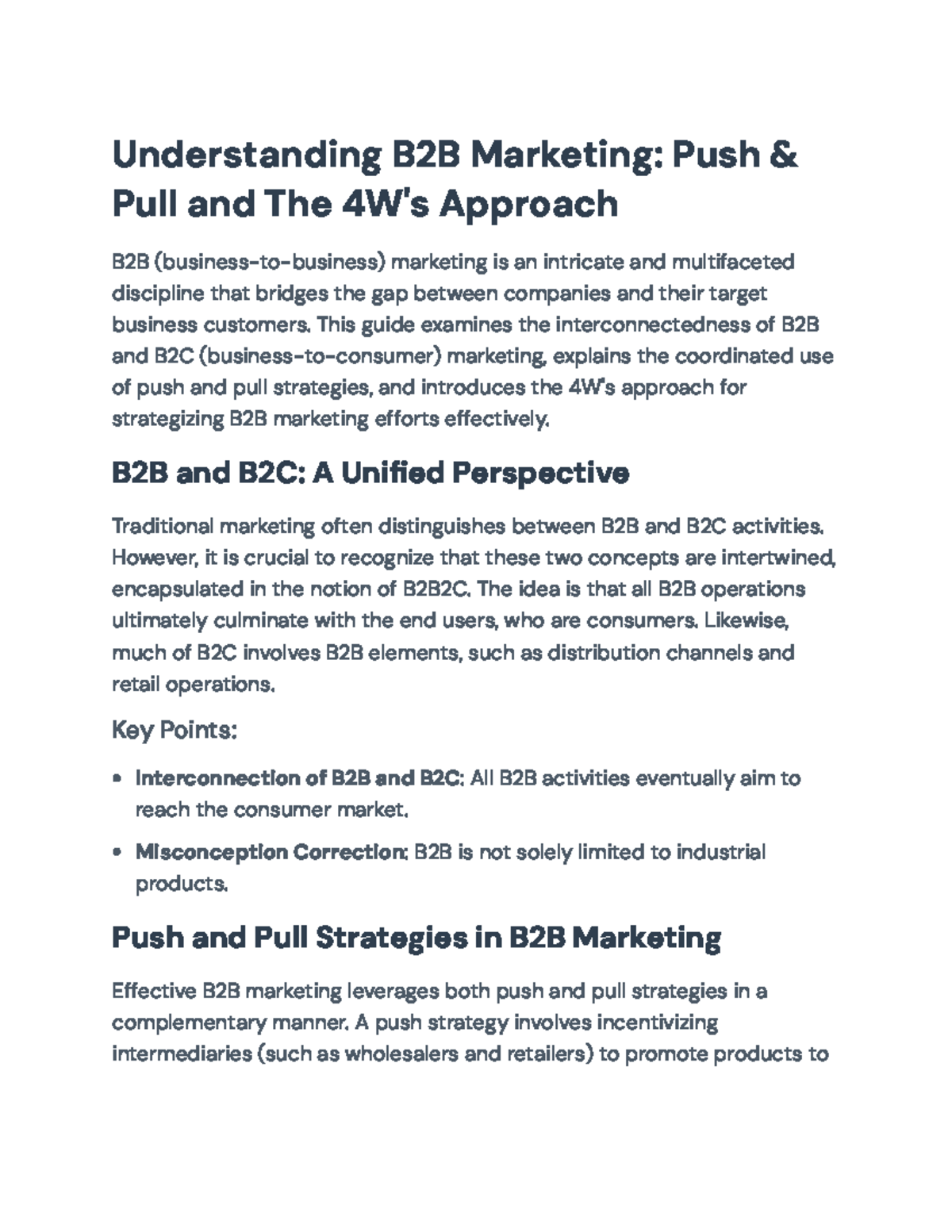 Effective B2B Marketing Strategies: Push & Pull Techniques Explained ...