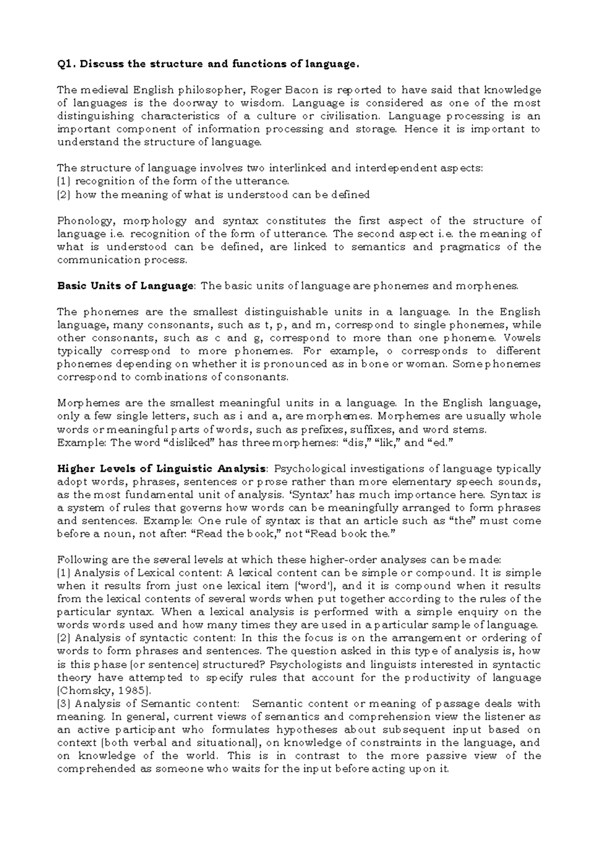 TMA - MPC-001 - Assignment for Jan 2023 batch - Q1. Discuss the ...