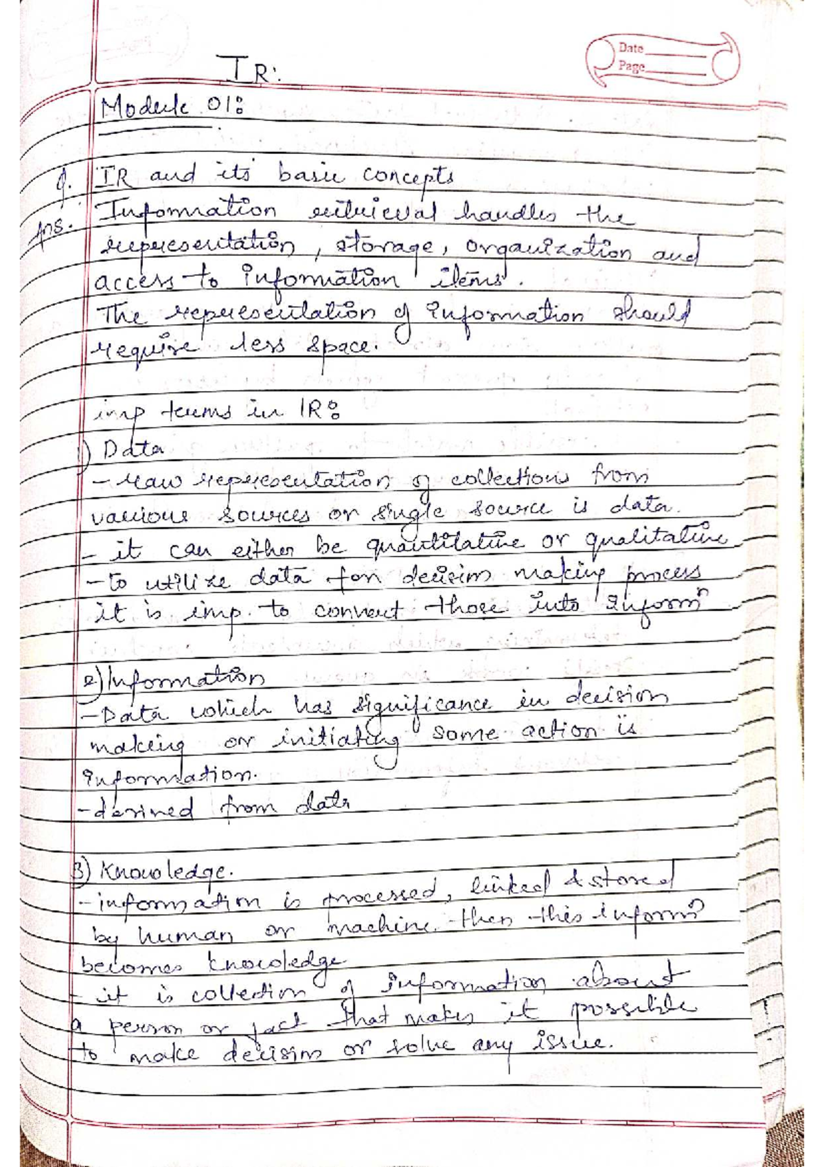 IR MOD 01: Overview of Information Retrieval Concepts and Trends - Studocu