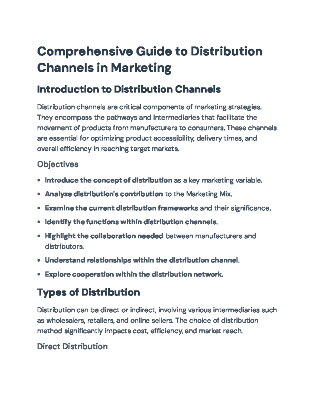 Marketing 101: Comprehensive Guide to Distribution Channels ...