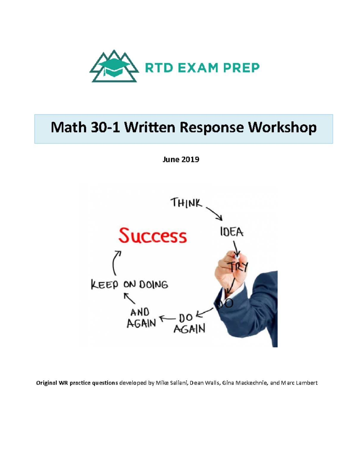 Math 30-1: Written Response Workshop - June 2019 Exam Prep - Studocu