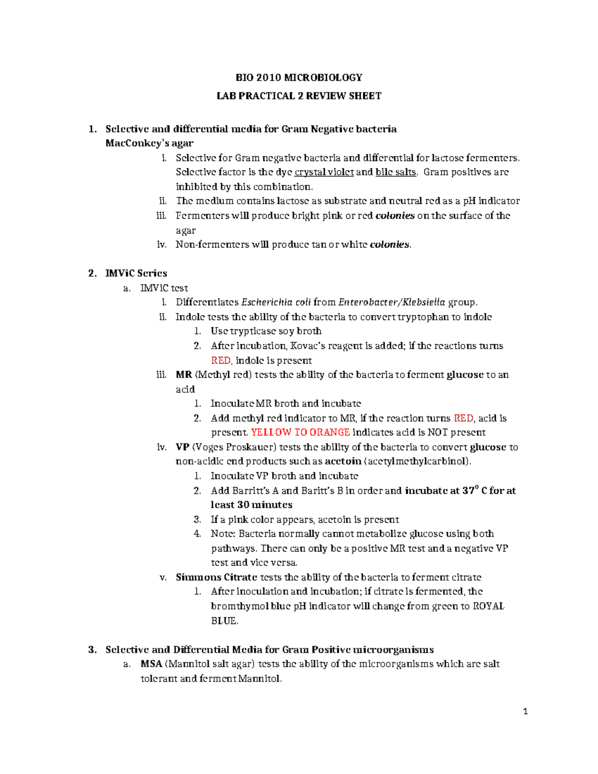 Biology 2010 LAB Practical II Review (Modules 14-22)-2 - BIO 2010 ...