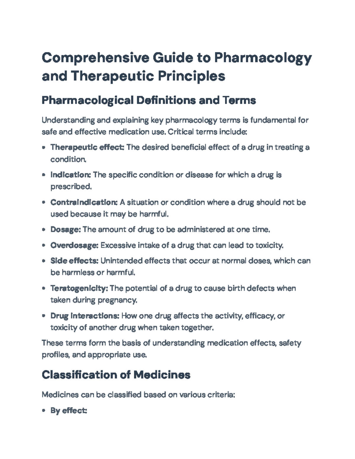 Comprehensive Pharmacology Guide (PHAR 101): Key Terms & Principles ...