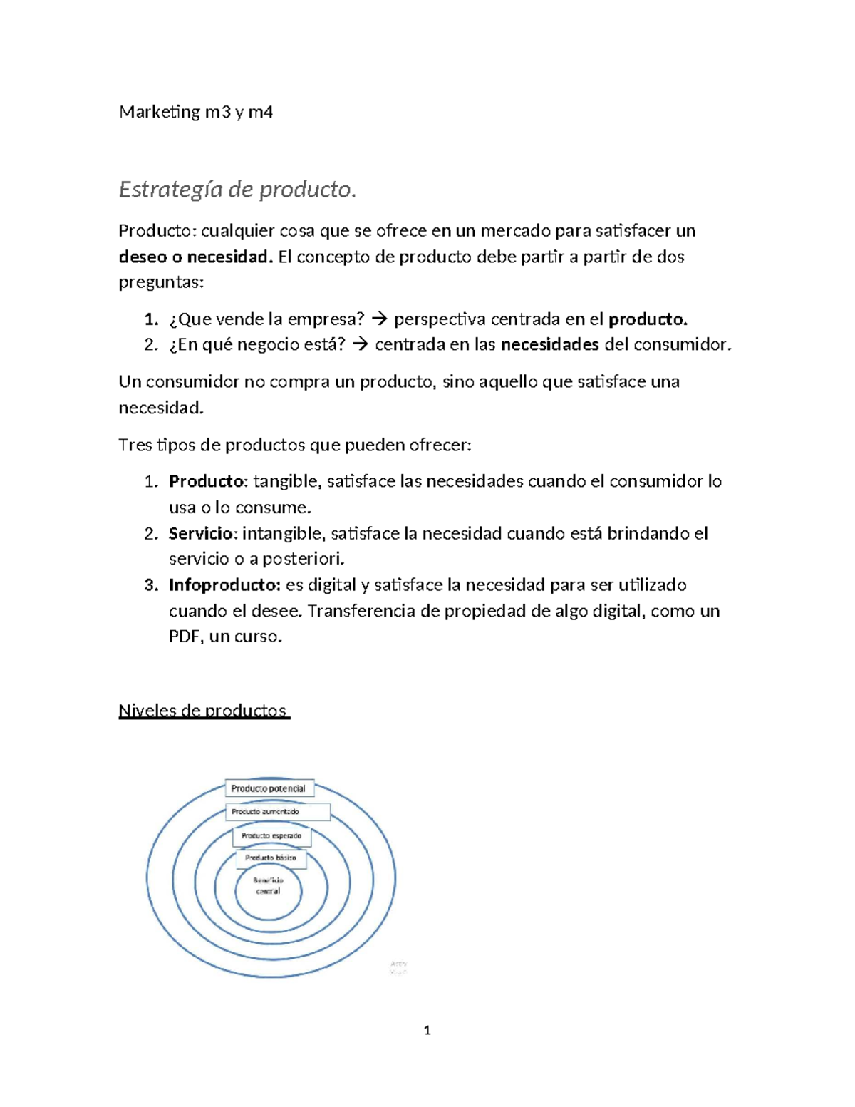 Marketing M3 y M4: Estrategia de Producto y Servicios Resumida - Studocu
