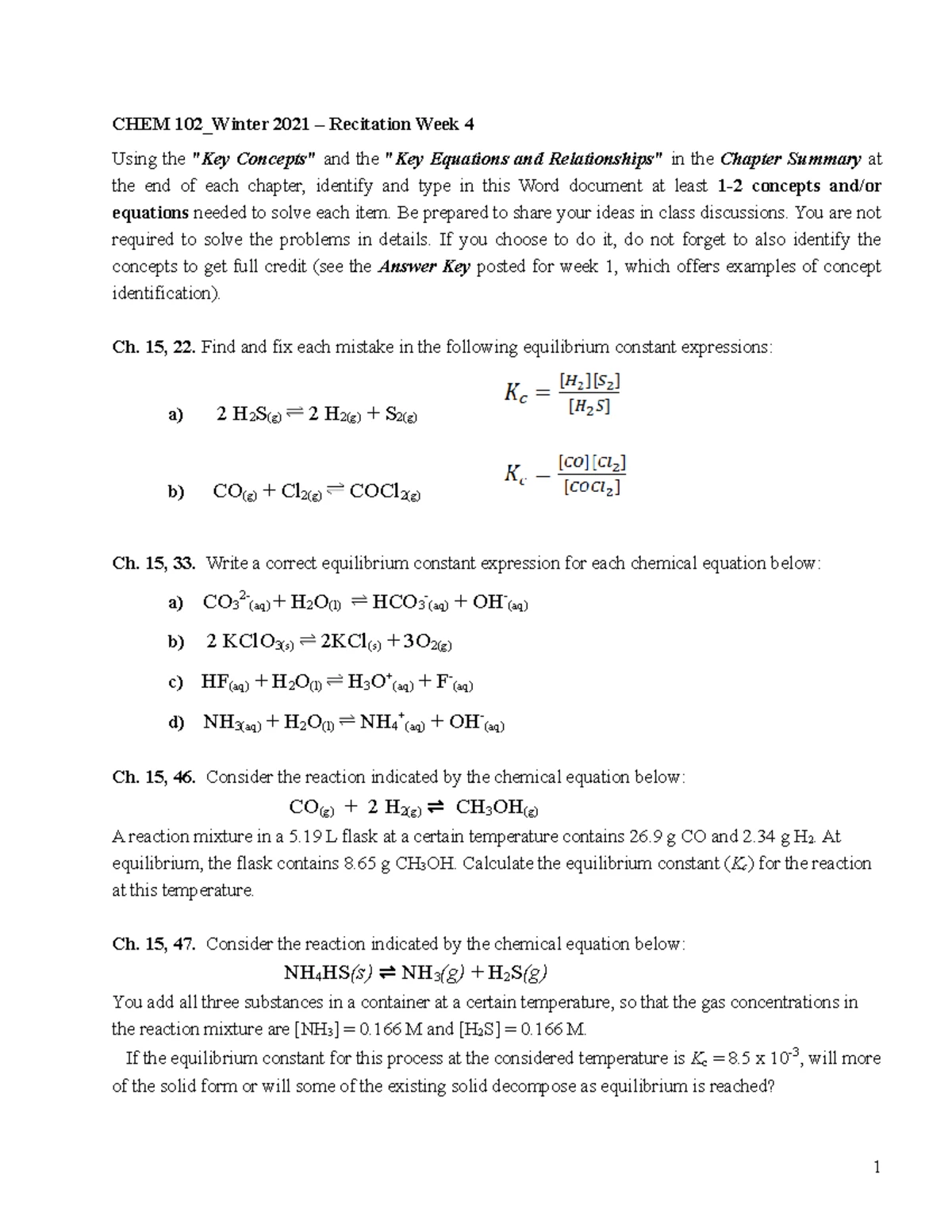 CHEM 102 W24A Exam 4 (A) with Answer Key - Studocu