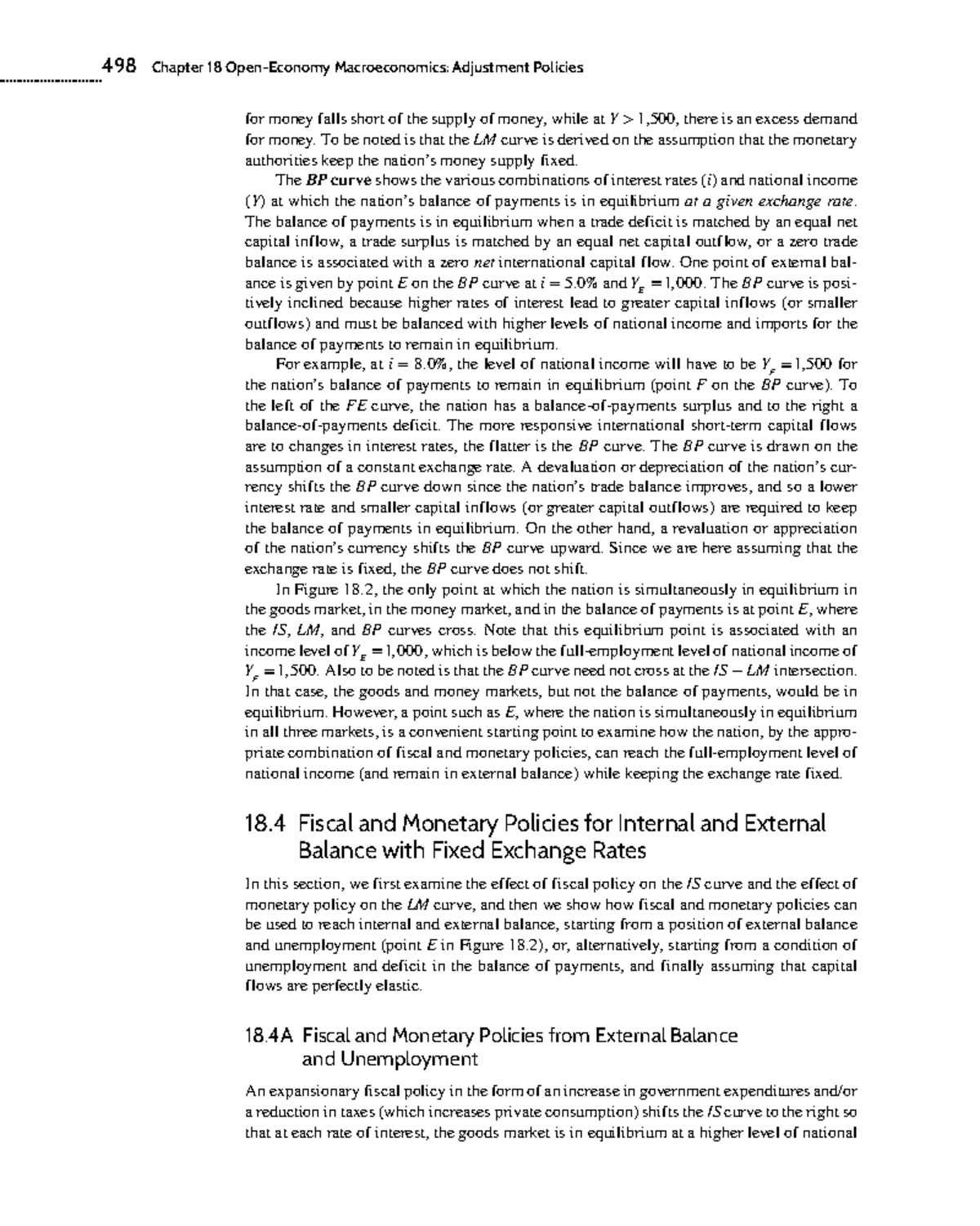 498 Chapter 18 Macroeconomics: Fiscal and Monetary Policies for Balance ...