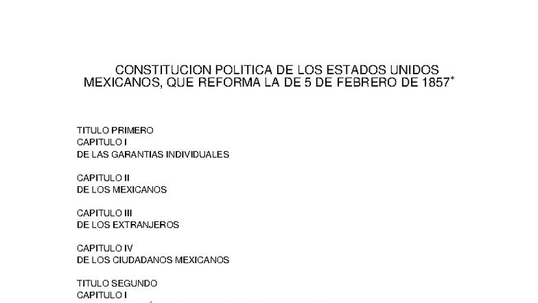 Constitución Política de los Estados Unidos Mexicanos - 1917 - Studocu