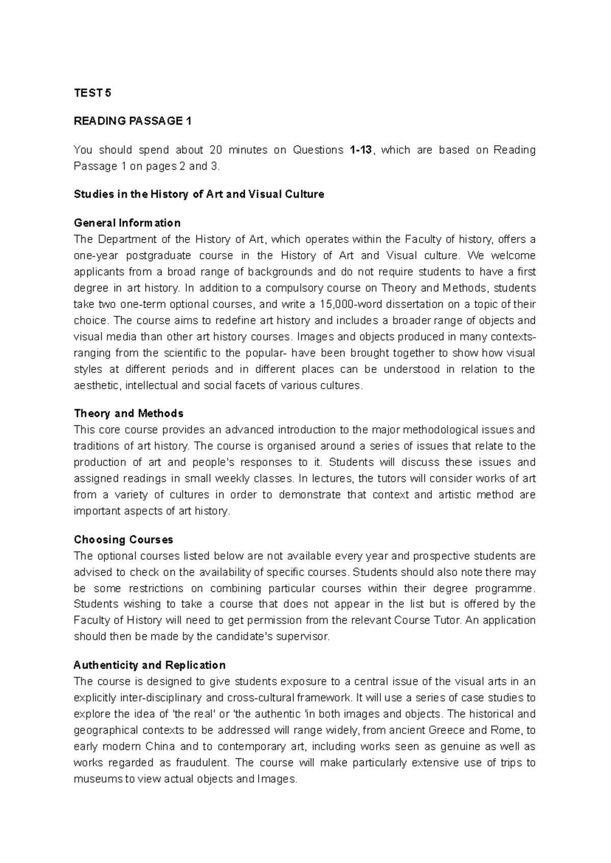 Real 6 - T5 - Reading Passage Analysis and Questions - Studocu