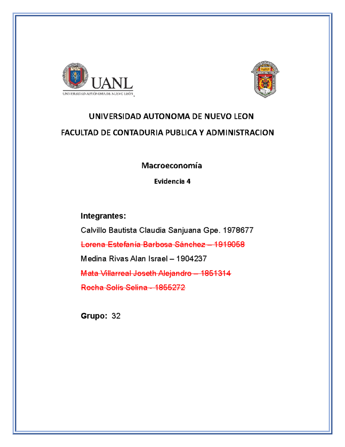 Evidencia 4 Macroeconomia - UNIVERSIDAD AUTONOMA DE NUEVO LEON FACULTAD ...