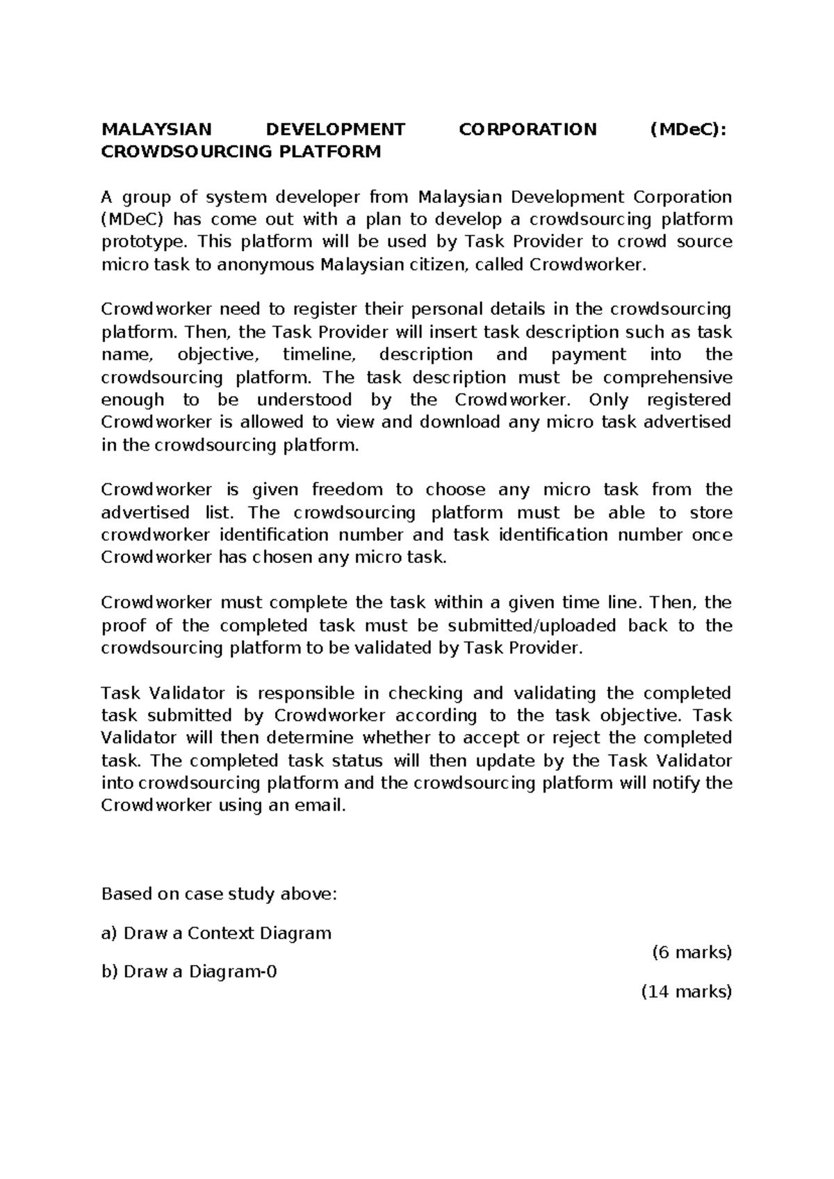 Chapter 4 DFD: Crowdsourcing Platform Case Study (MDeC) - Studocu