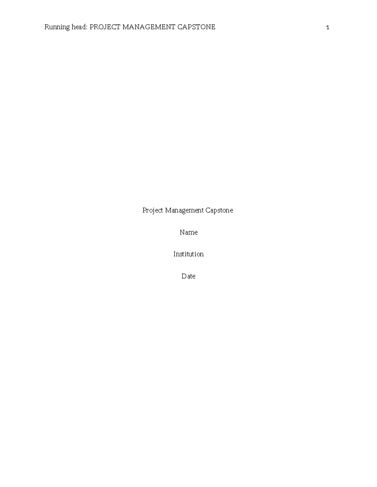 PROJ6016 Capstone Project Plan: Comprehensive Management Guide - Studocu