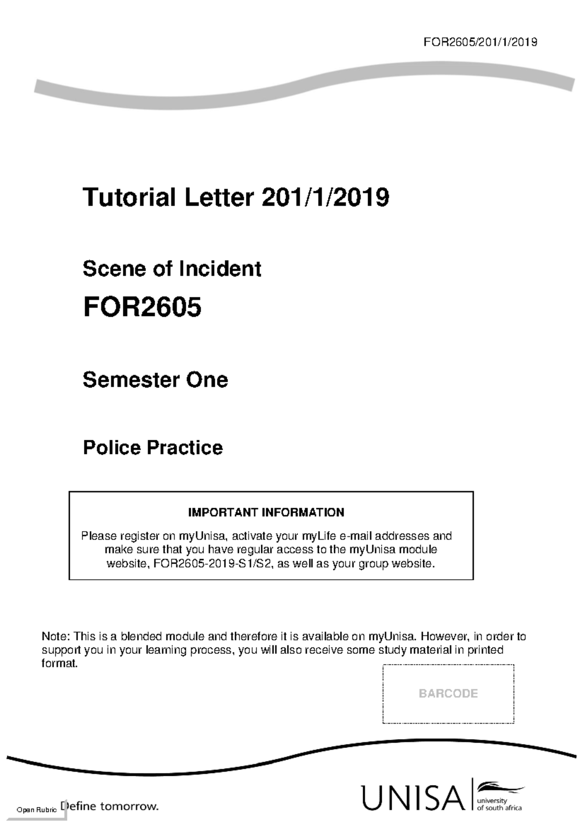 FOR2605/201/1: Examination Preparation Guide and Assignment Solutions ...