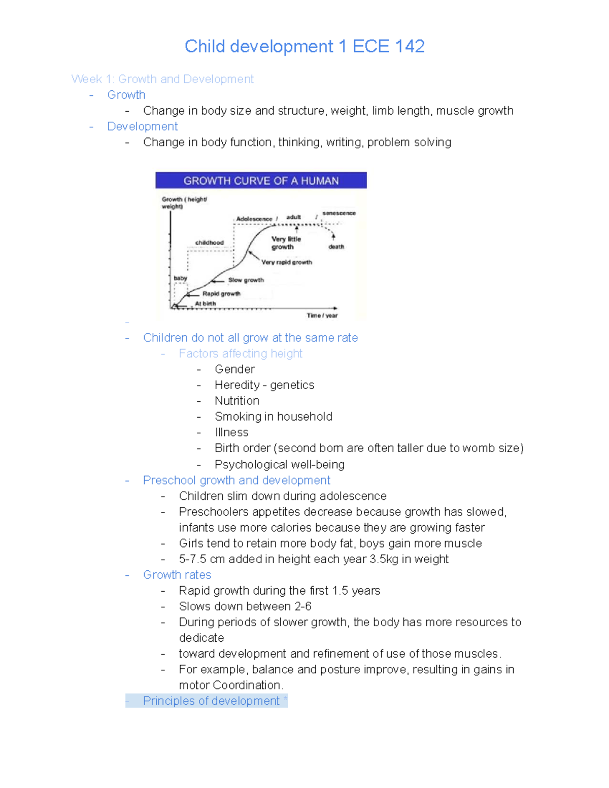 Child Development Overview ECE 142: Growth and Milestones Insights ...