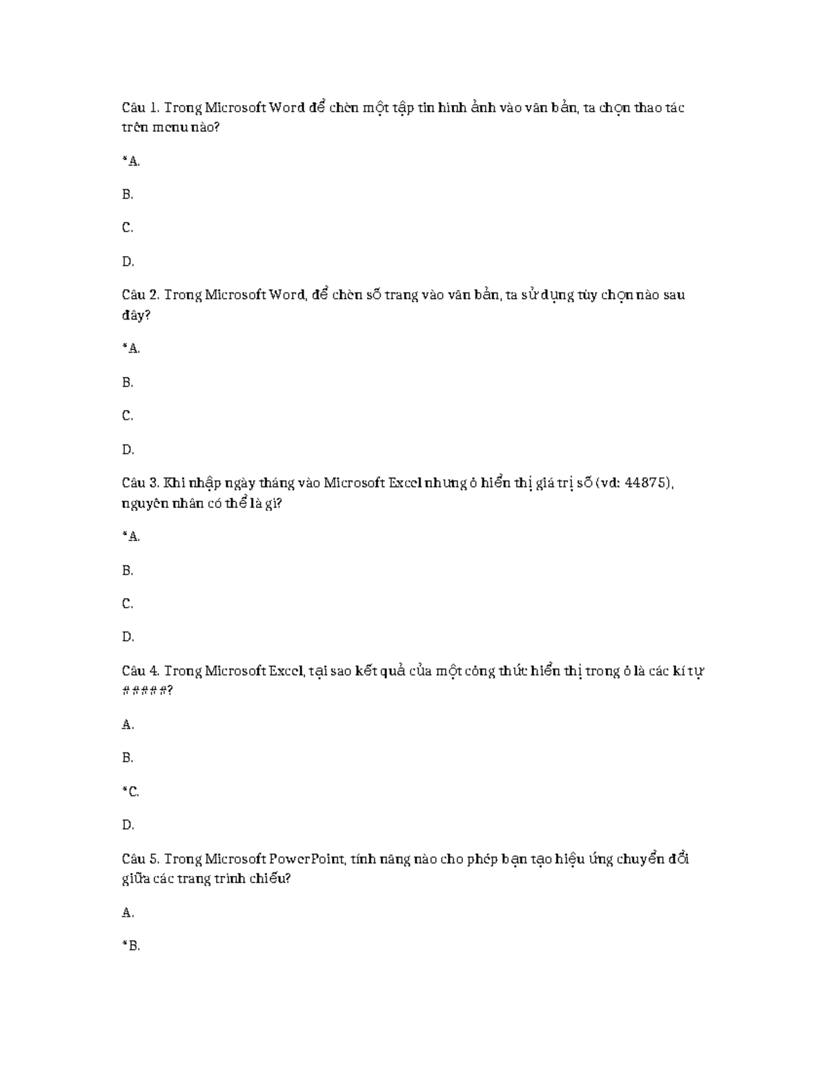 Final Exam: Microsoft Office Skills Review (IT101) - Studocu