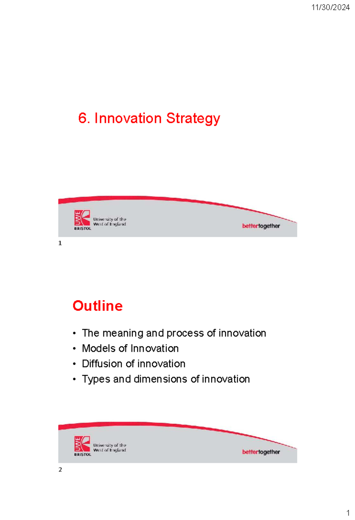 6.9 Innovation Strategy: Models, Processes, and Dimensions - Studocu
