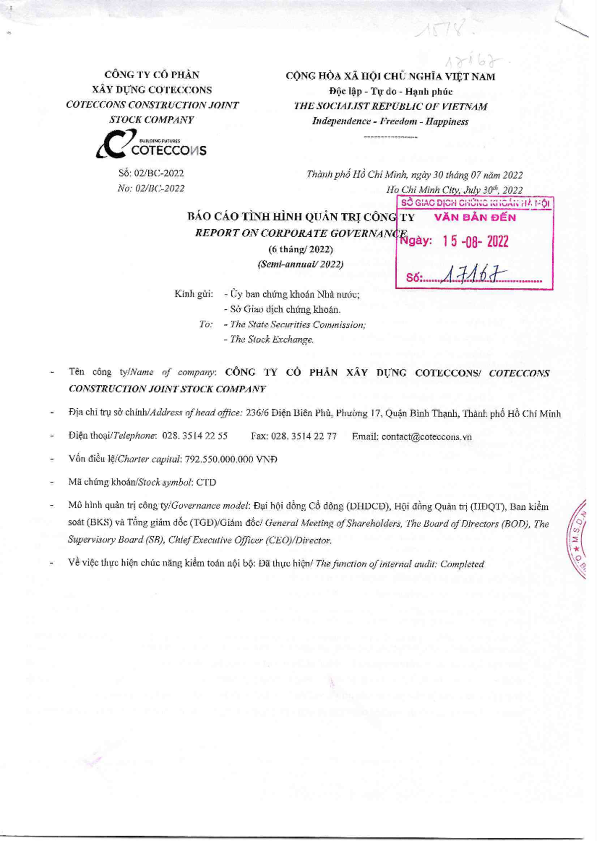 1.CTD122015 2022.8 - aassss - Điều hành CTCP đại chúng - Studocu