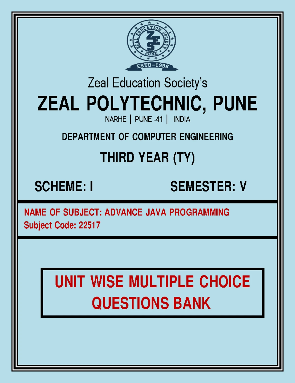 AJP MCQ ALL UNIT IMP FOR Msbte EXAM - Advanced Java Programming (AJP ...