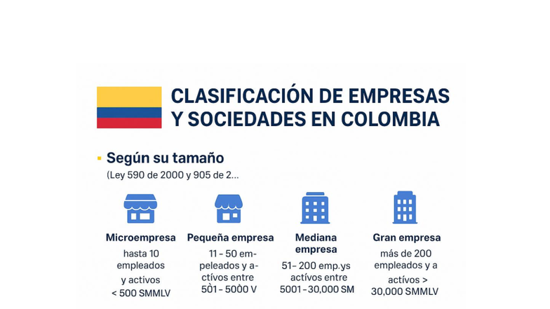 Clasificación de Empresas y Sociedades en Colombia: Infografía - Studocu