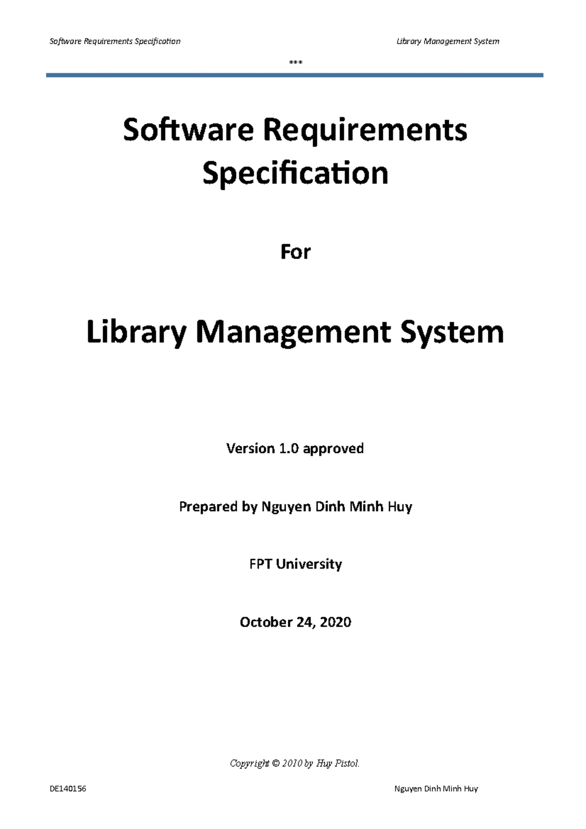 Library Management System SRS - Software Requirements Specification for ...
