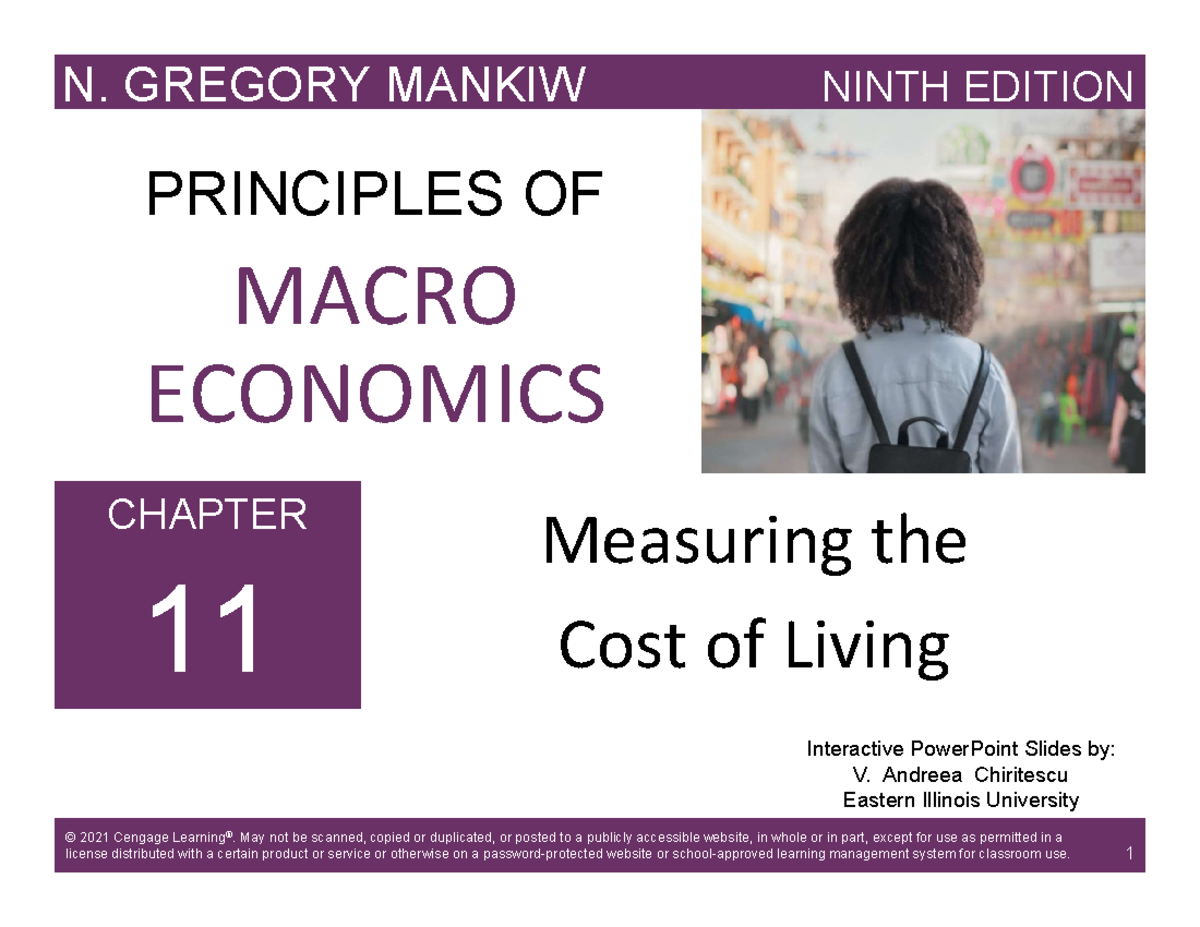 Ch11: Measuring the Cost of Living - Principles of Macroeconomics - Studocu