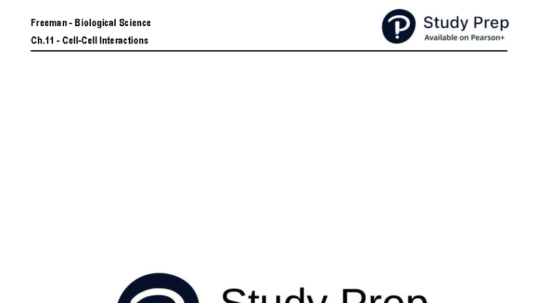 Freeman Biological Science Ch.11 - Cell Signaling and Interactions ...