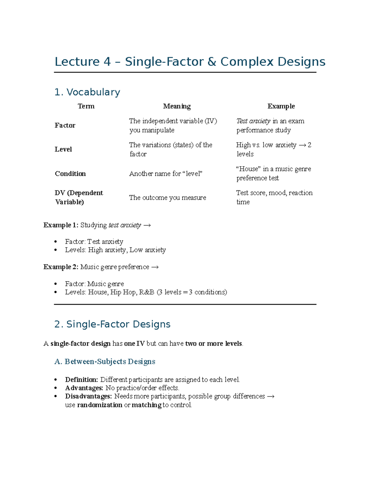 Lecture 4-6: Complex Designs and Correlational Research in Quantitative ...