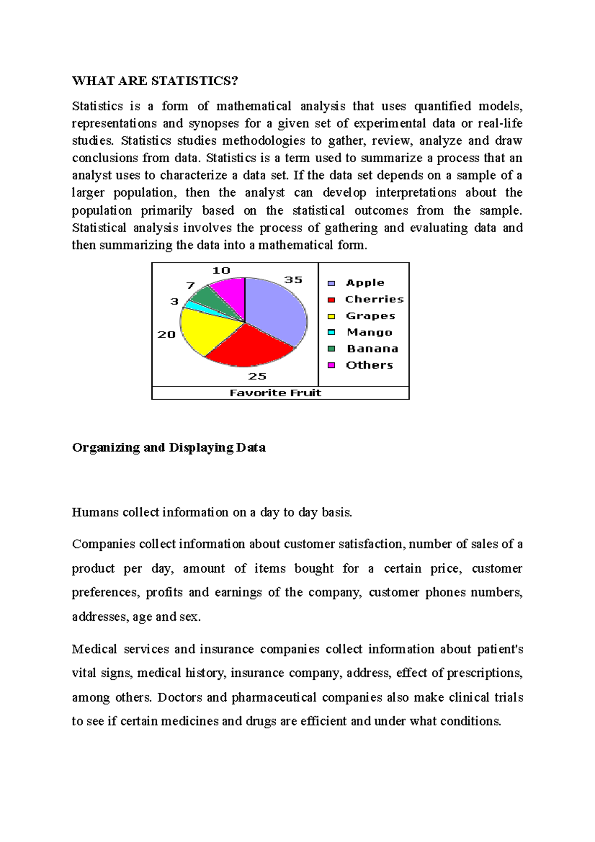 MMW Lesson Summary: Understanding Statistics and Data Analysis - Studocu