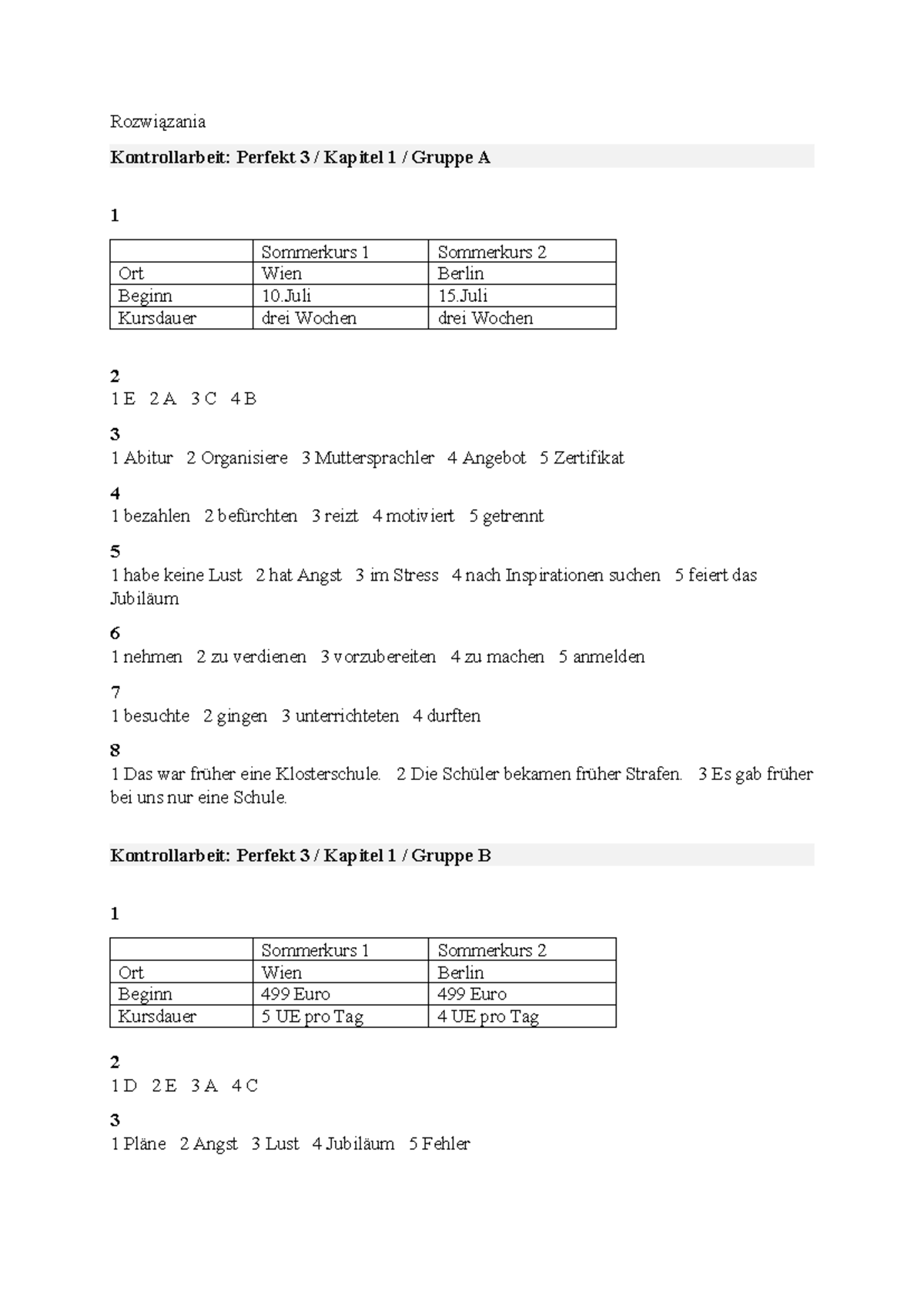 Sprawdzian Kontrollarbeit Kapitel 2 Mitlinks 1 www.studocu.com