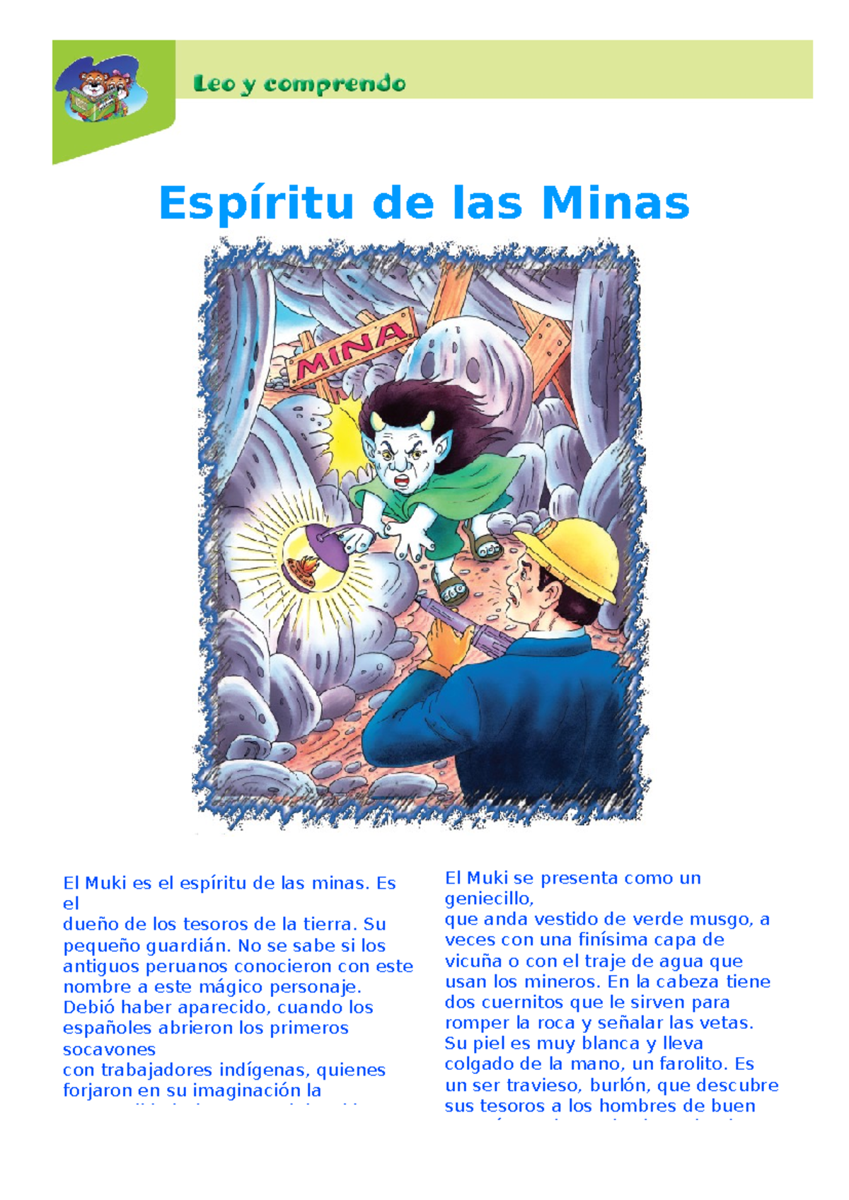 Lectura 05 - El Muki: Espíritu y Guardian de las Minas - Studocu