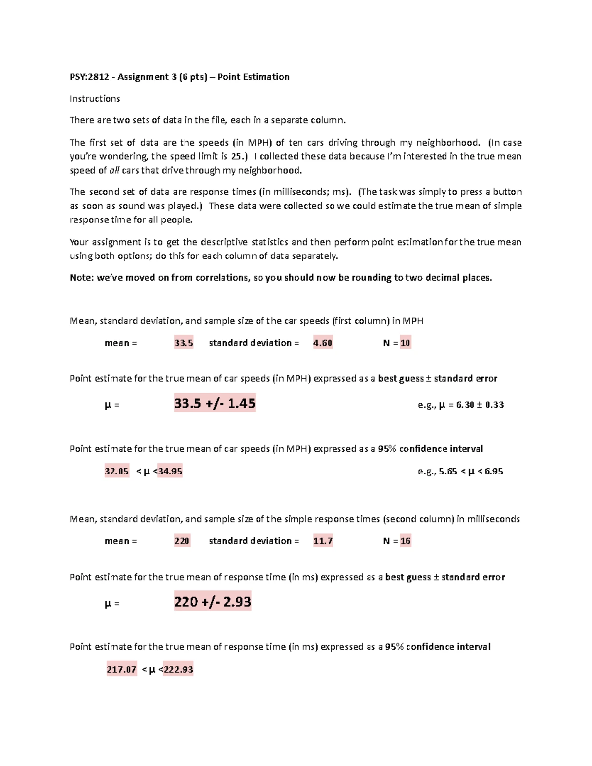 Final Exam Topics for PSY:2811 - Unit 3 Overview and Details - Studocu