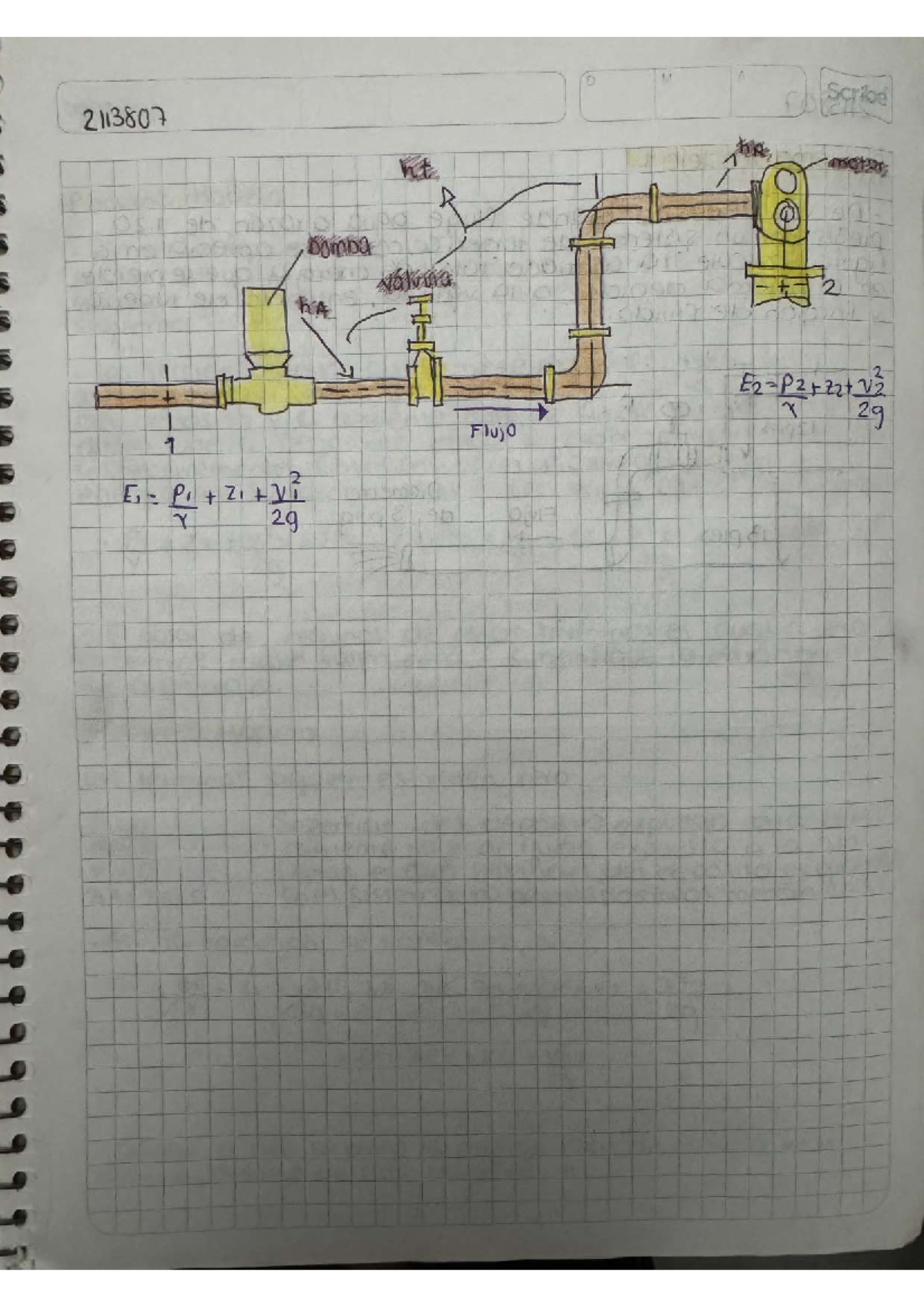 Ecuación de la Energía - D M Scribe 2113807 Problemas de Flujo - Studocu