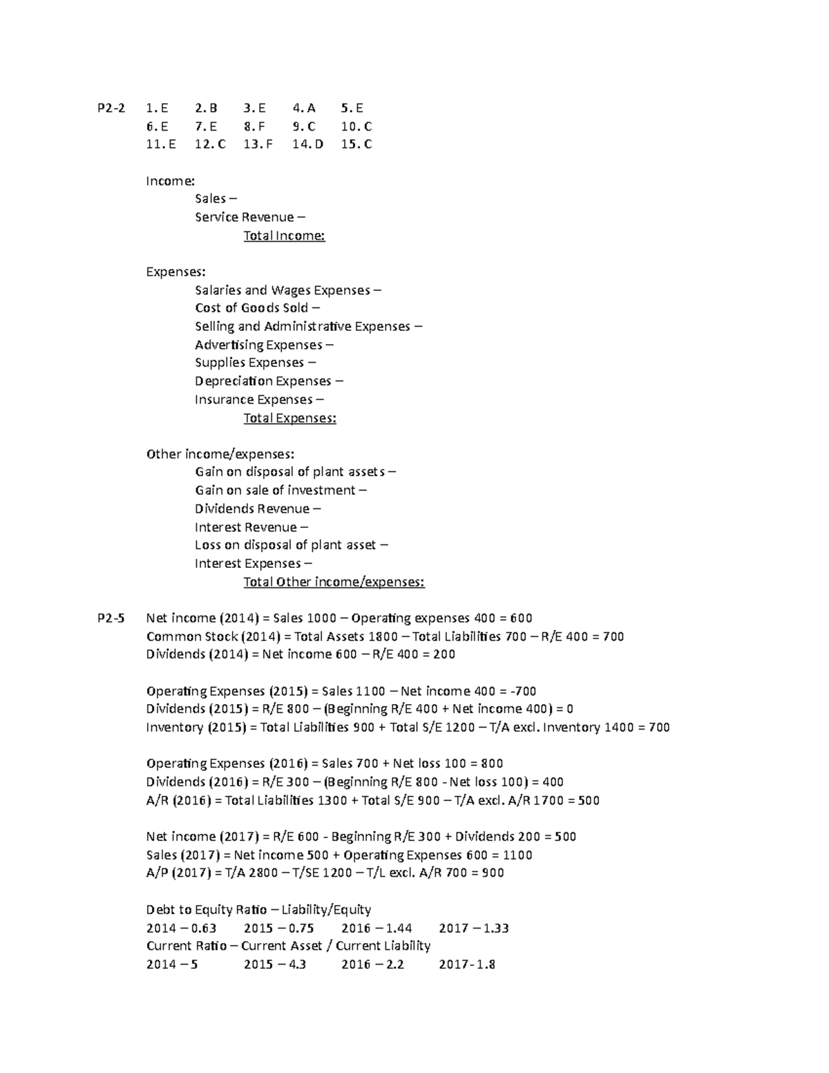 ACCT5100 - Wk1 Financial Analysis and Income Statements Review - Studocu