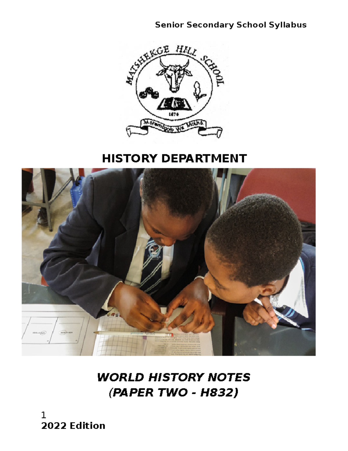 World History Notes - Paper Two (H832) - 2021 Edition - Studocu