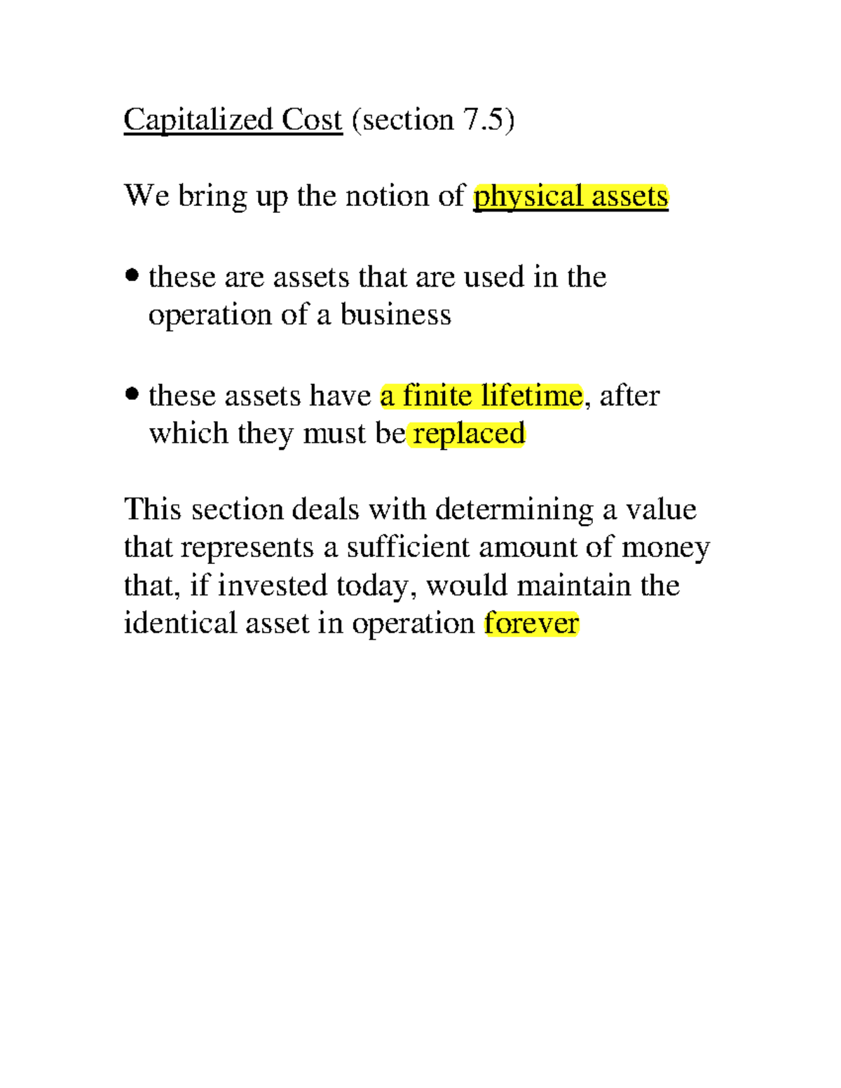Section+7 - ......... - Capitalized Cost (section 7) We bring up the ...