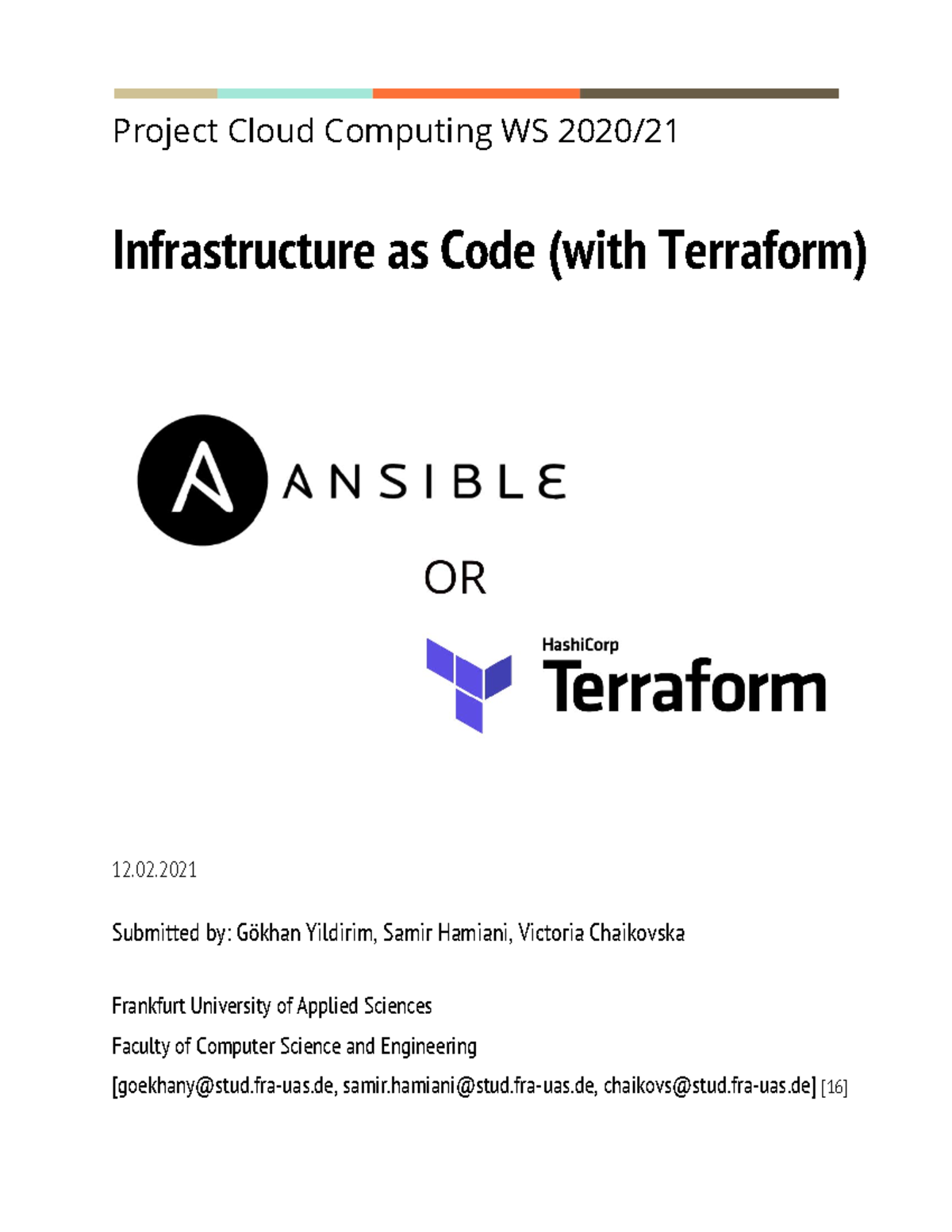 Team 2 Terraform Ansible WS2021 - Project Cloud Computing WS 2020 ...