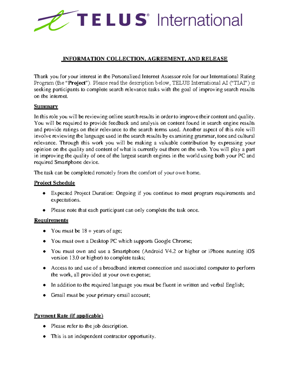 telus-international-ai-info-collection-release-agreement-studocu